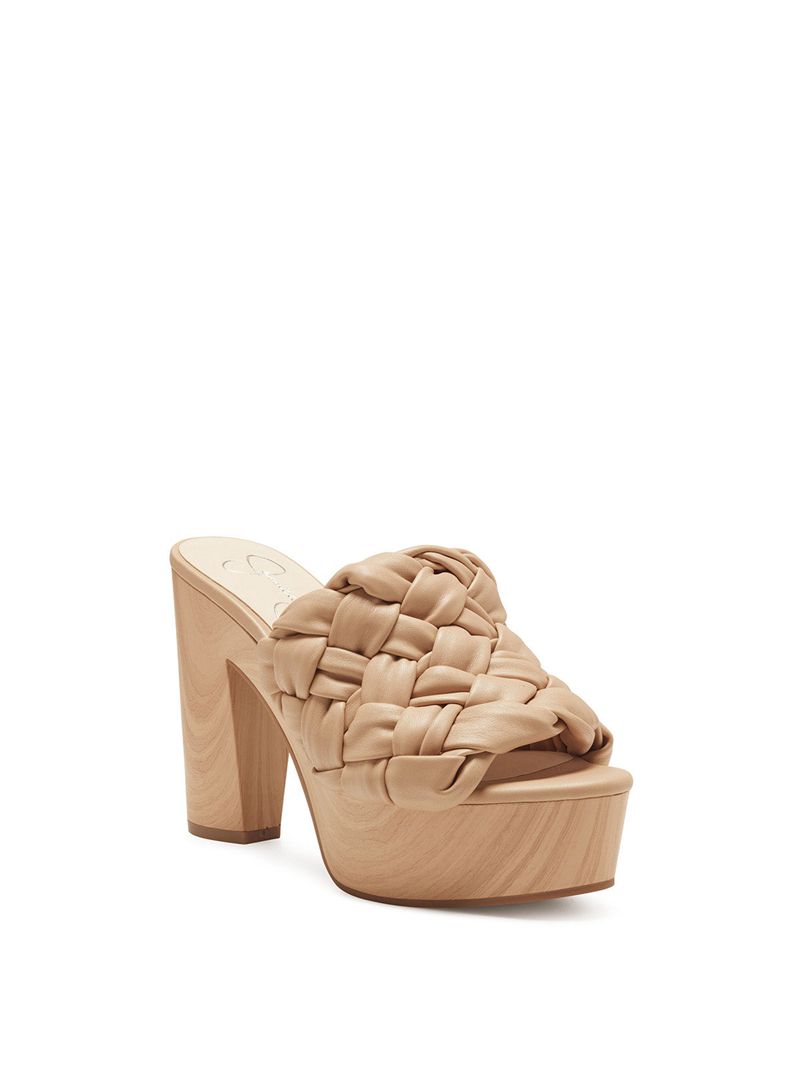 Women's Jessica Simpson Supira Platform Shoes Beige | ROQWL-3890