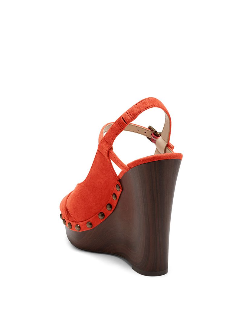 Women's Jessica Simpson Tausen Platform Shoes Orange | BROMZ-0318