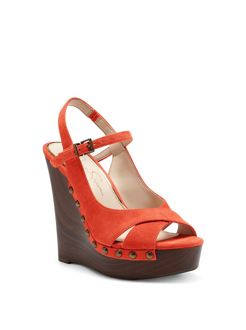 Women's Jessica Simpson Tausen Platform Shoes Orange | BROMZ-0318