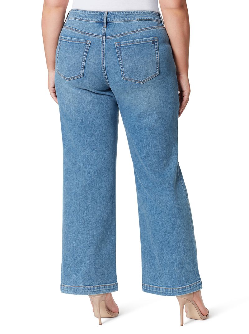 Women's Jessica Simpson Tease High Rise Wide Leg Jeans Blue | IPLZC-3254