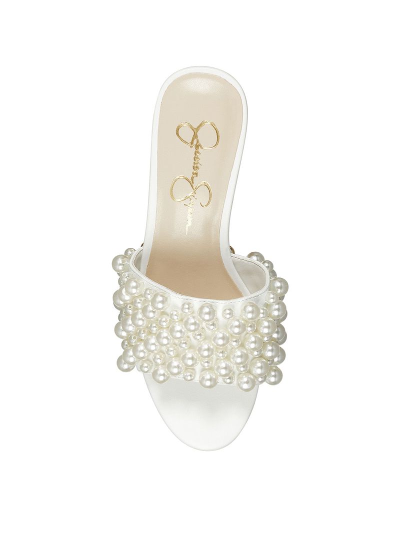 Women's Jessica Simpson Tel Platform Shoes White | ERQHV-8014