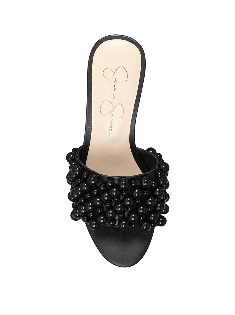 Women's Jessica Simpson Tel Sandals Black | JSTRH-9728