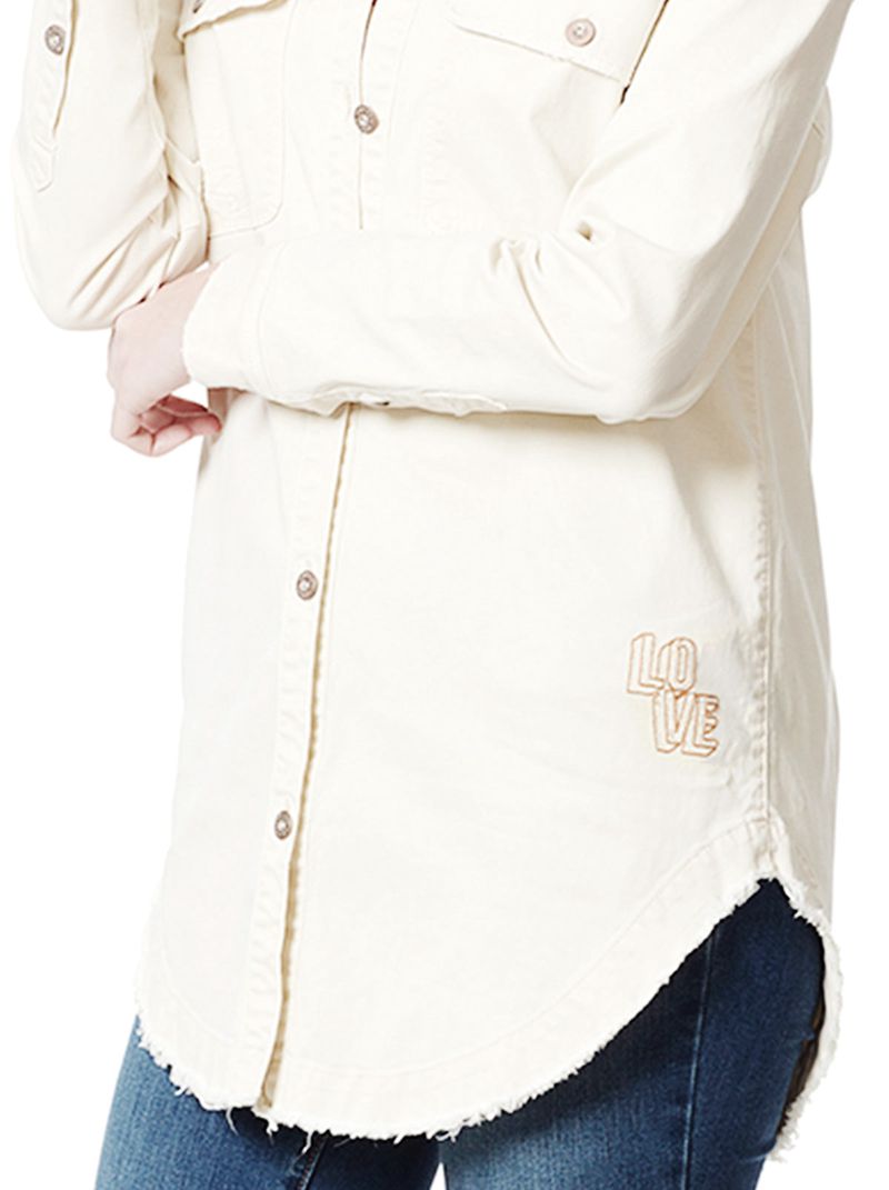 Women's Jessica Simpson Tenley Overshirt Coats White | FJLWM-1956