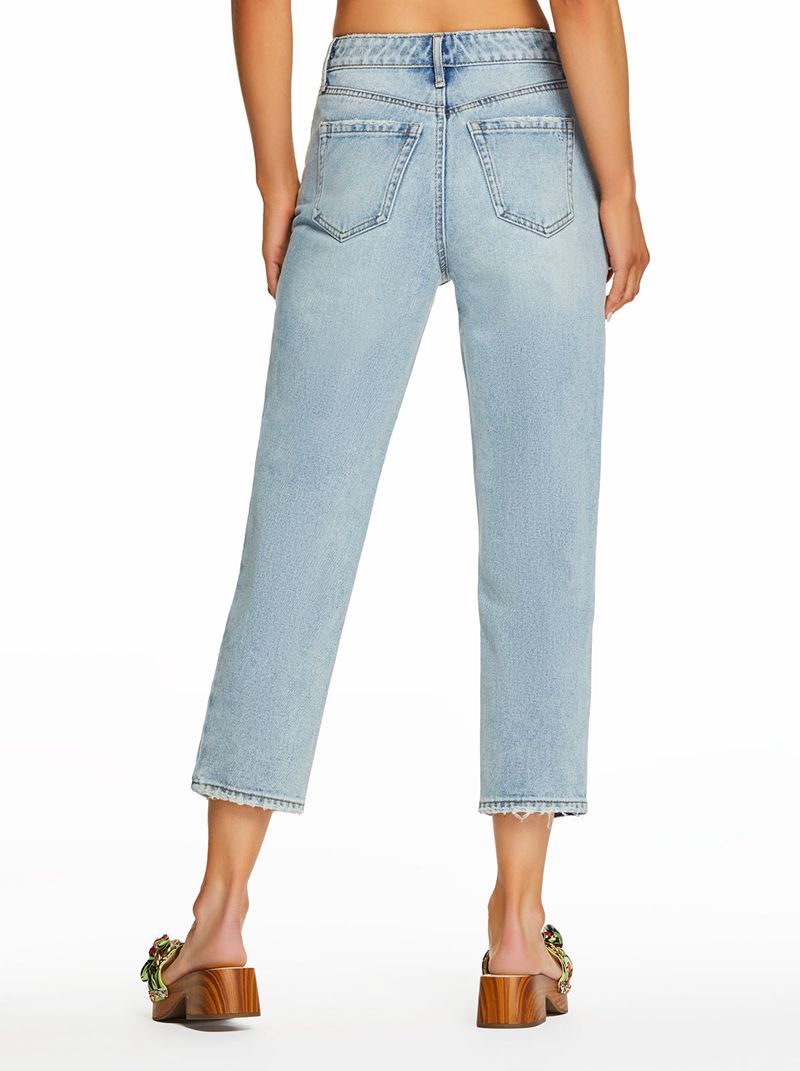 Women's Jessica Simpson Throwback Straight Jeans Blue | FDNAU-5932