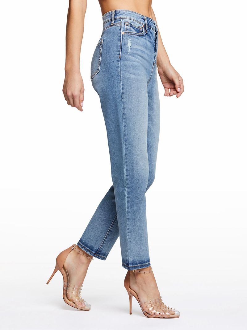 Women's Jessica Simpson Throwback Straight Jeans Blue | PVBQM-9275