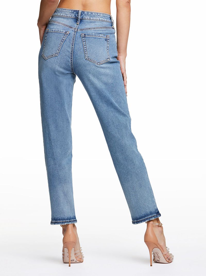 Women's Jessica Simpson Throwback Straight Jeans Blue | PVBQM-9275