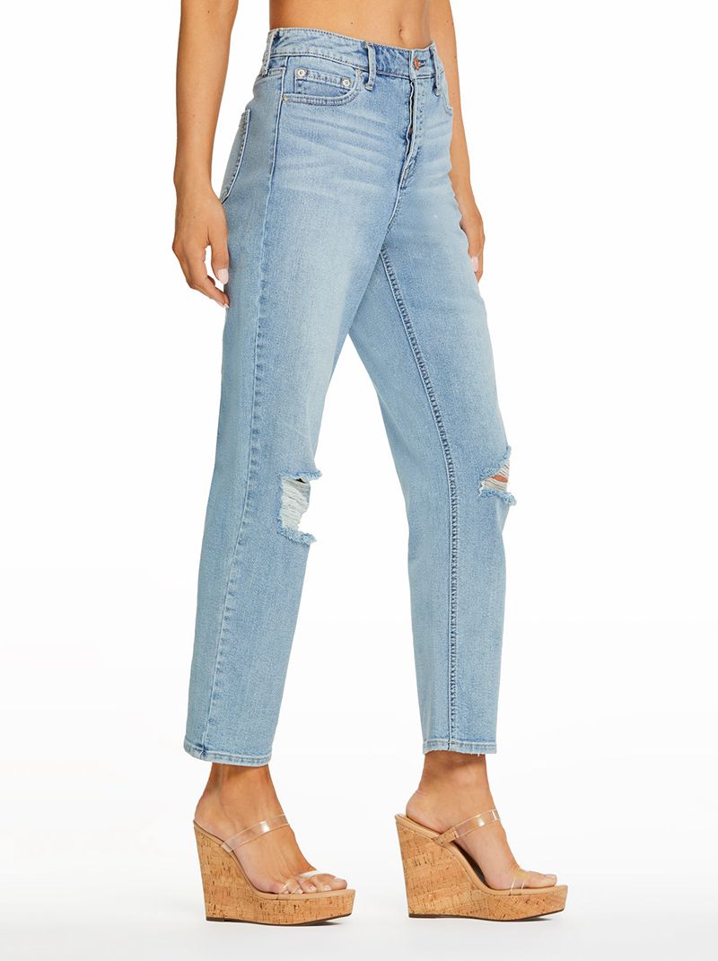 Women's Jessica Simpson Throwback Straight Jeans Blue | RESWG-7108