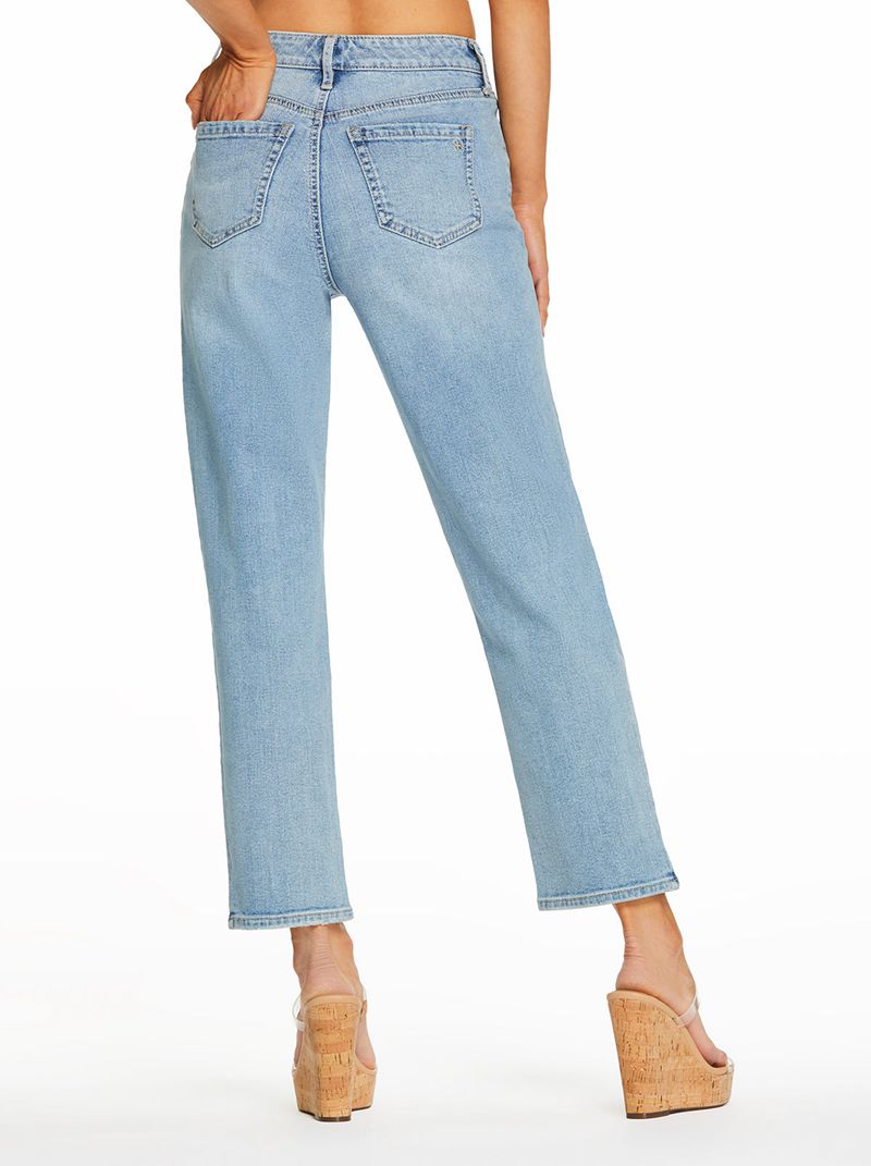 Women's Jessica Simpson Throwback Straight Jeans Blue | RESWG-7108