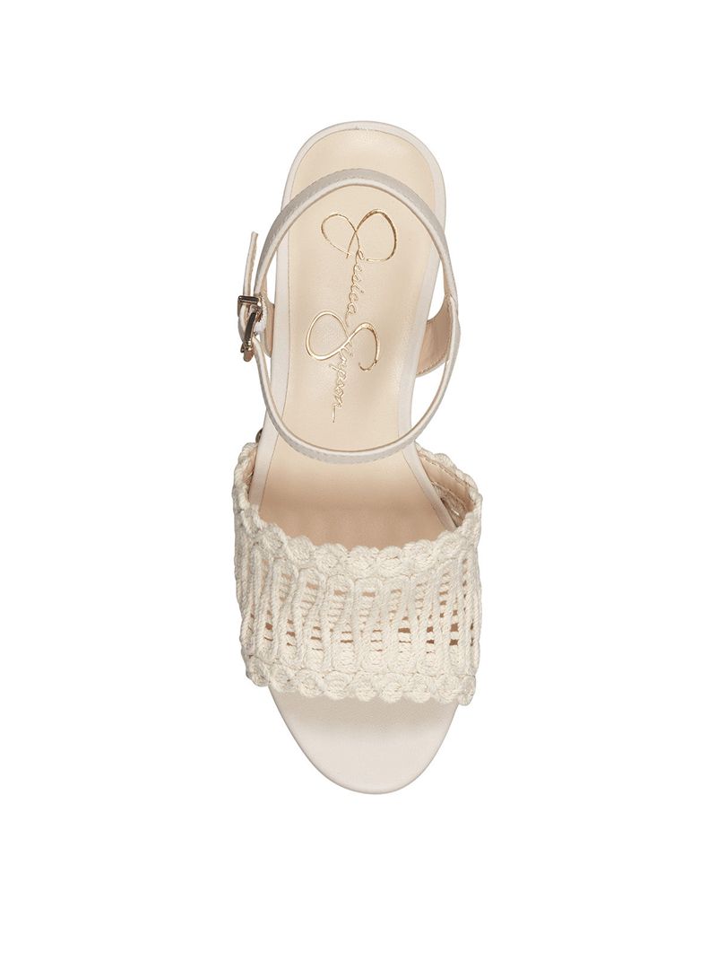 Women's Jessica Simpson Timia Platform Shoes White | CWSLN-3967