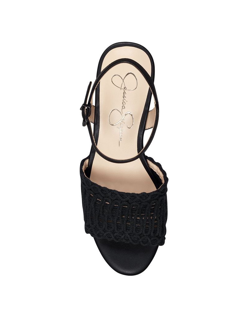 Women's Jessica Simpson Timia Sandals Black | DGWSO-7340