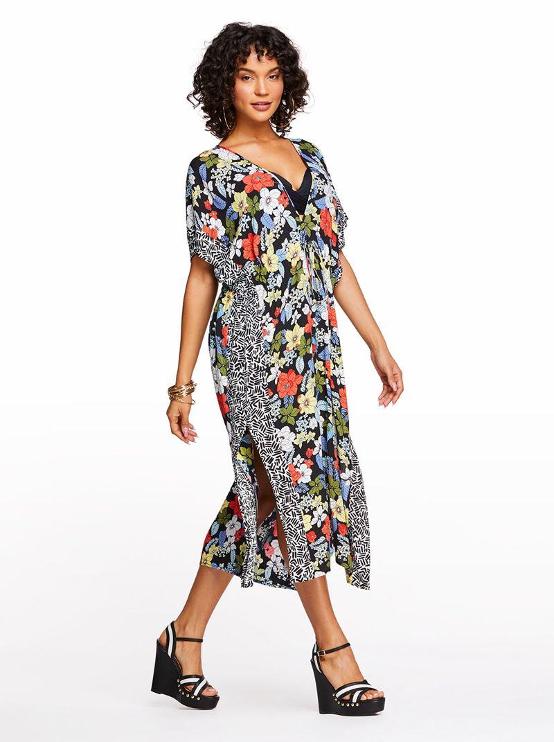 Women's Jessica Simpson Tropical Punch Cover Ups Multicolor | OVWZE-6279