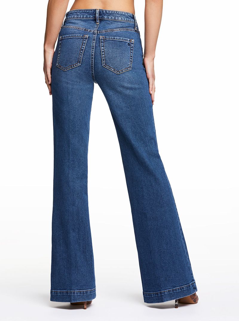 Women's Jessica Simpson True Love Wide Leg Jeans Blue | JZQPG-1987