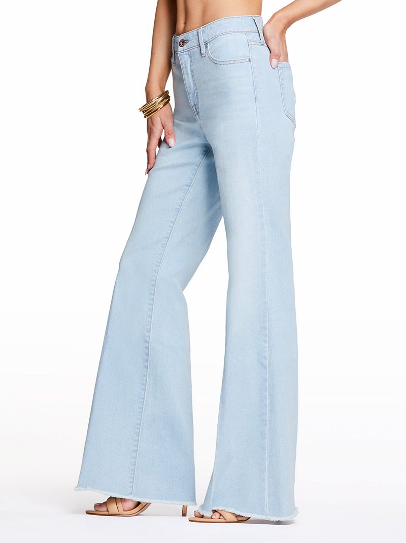 Women's Jessica Simpson True Love Wide Leg Jeans Blue | OSRIX-9578