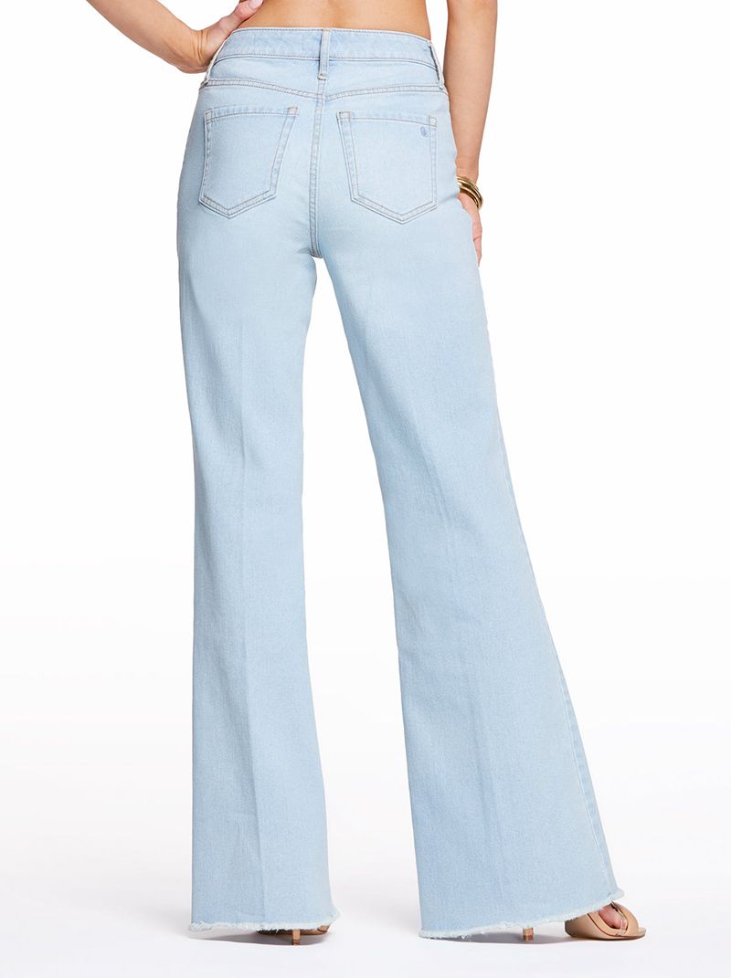 Women's Jessica Simpson True Love Wide Leg Jeans Blue | OSRIX-9578