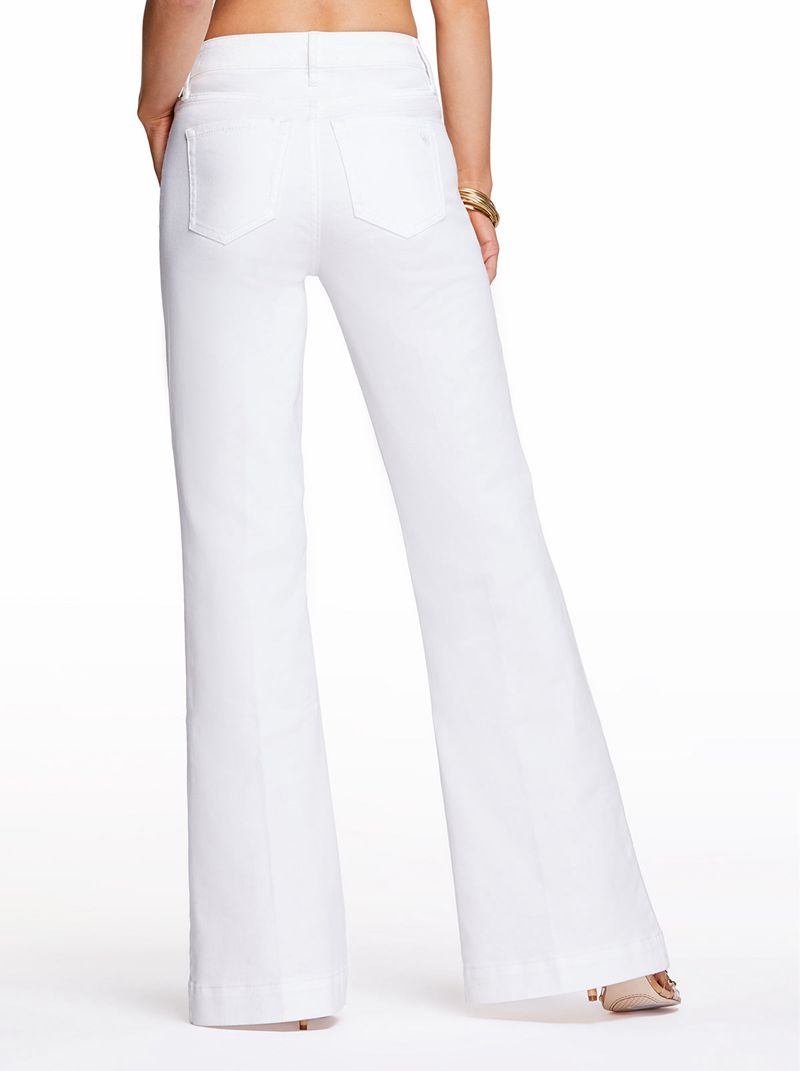 Women's Jessica Simpson True Love Wide Leg Bottoms White | RMGTE-9275