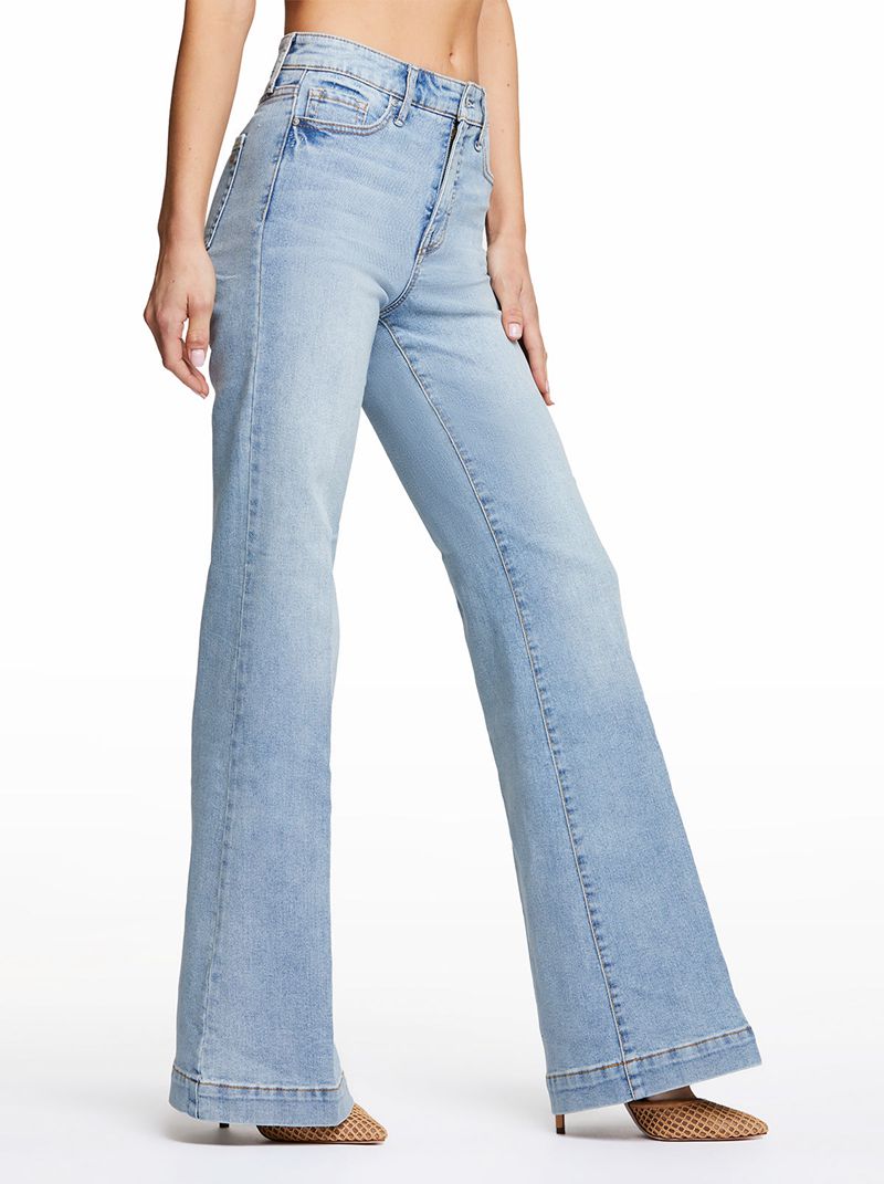 Women's Jessica Simpson True Love Wide Leg Jeans Blue | WJMKS-2971