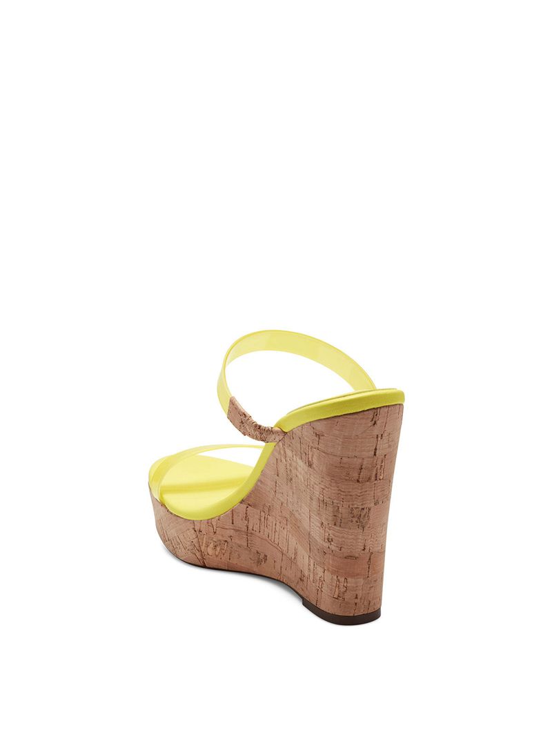 Women's Jessica Simpson Tumile Platform Shoes Yellow | HXZRT-0592