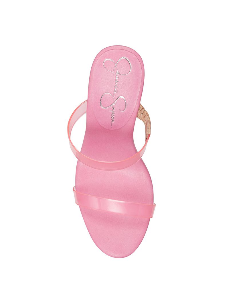 Women's Jessica Simpson Tumile Slides Pink | QSARU-9054