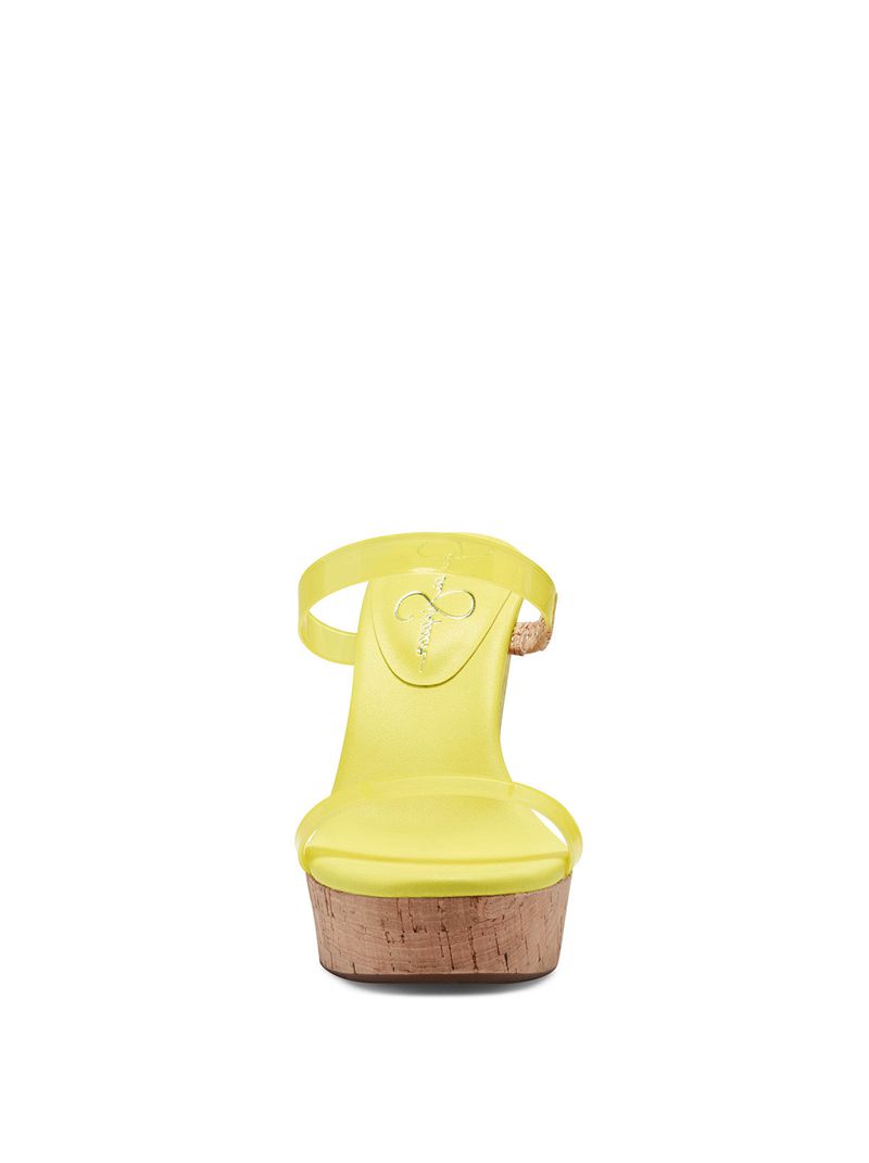 Women's Jessica Simpson Tumile Wedges Yellow | VXIGU-3879