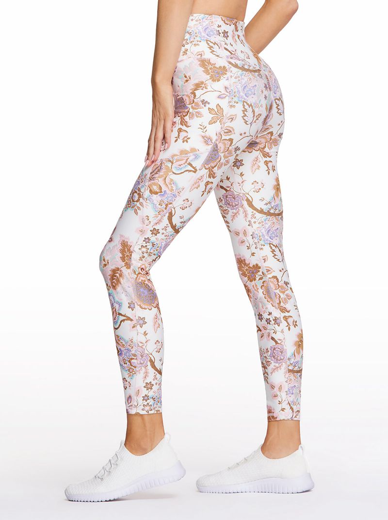 Women's Jessica Simpson Tummy Control Ankle Legg Leggings White / Beige | FHKSO-8293