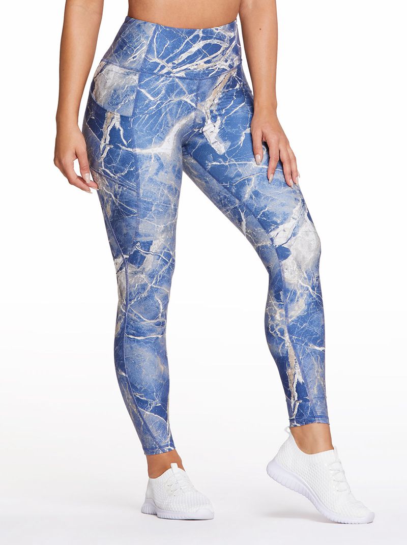 Women's Jessica Simpson Tummy Control Ankle Legg Leggings Blue | VONEG-3978