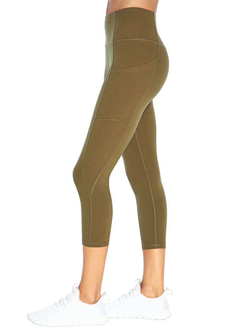 Women's Jessica Simpson Tummy Control Capris Brown | QLHUJ-3508