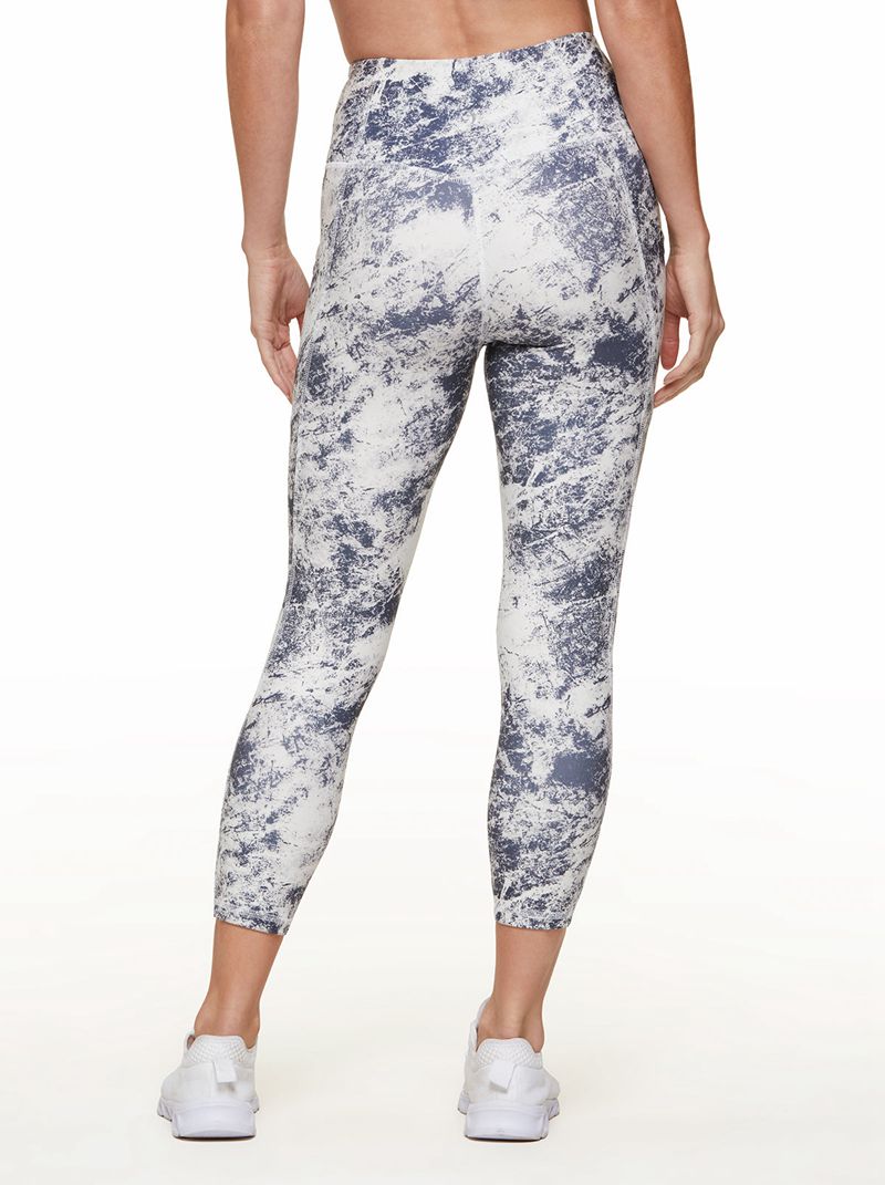 Women's Jessica Simpson Tummy Control Capris Blue Grey | WFCMN-6320