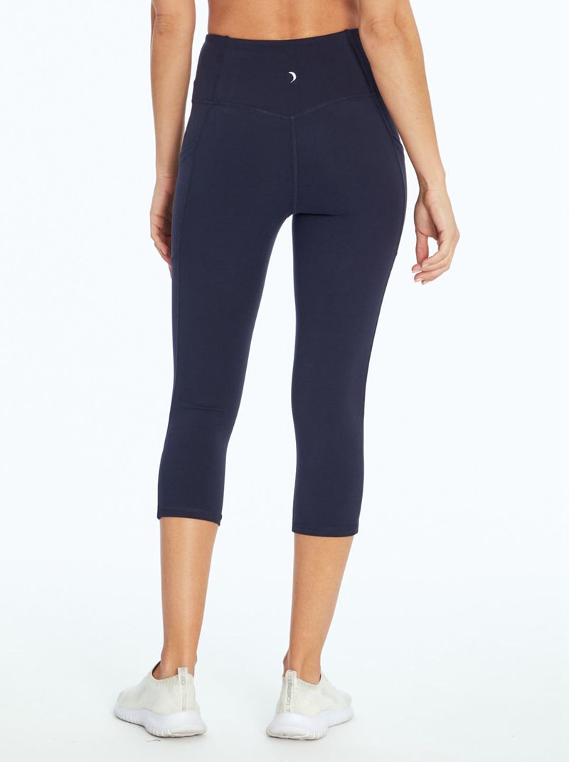 Women's Jessica Simpson Tummy Control Solid Capris Blue | GKZJH-7928