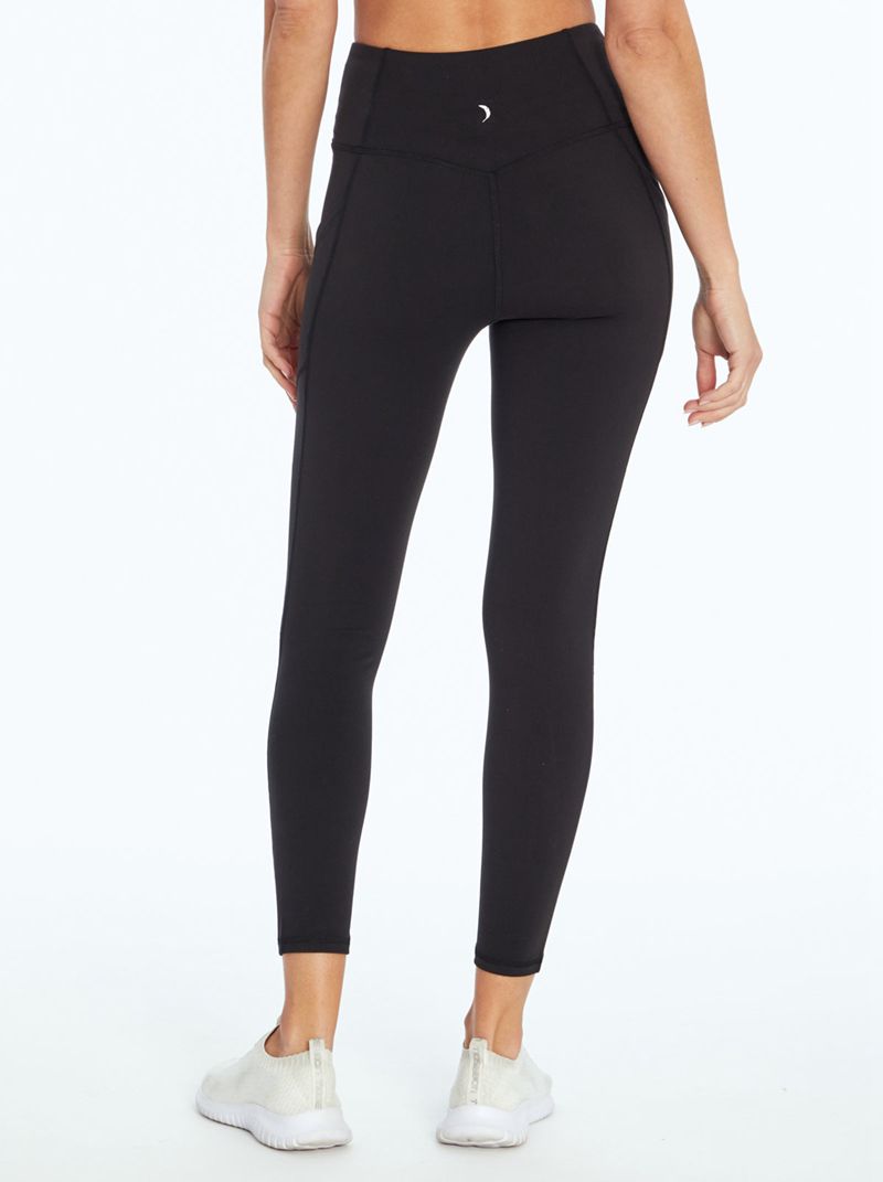 Women's Jessica Simpson Tummy Control Solid Ankle Legg Leggings Black | VCSRW-9052