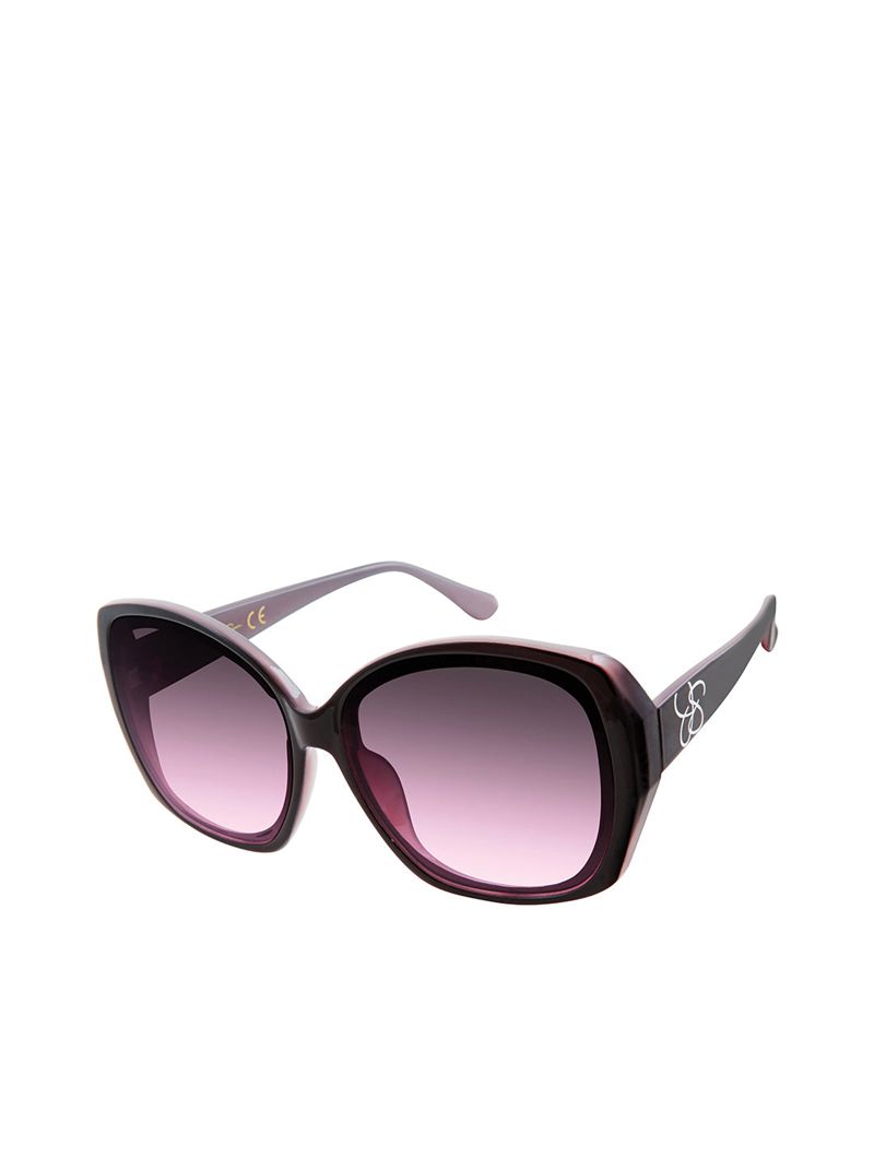 Women\'s Jessica Simpson Two Tone Geometric Sunglasses Black | EYQTZ-1046