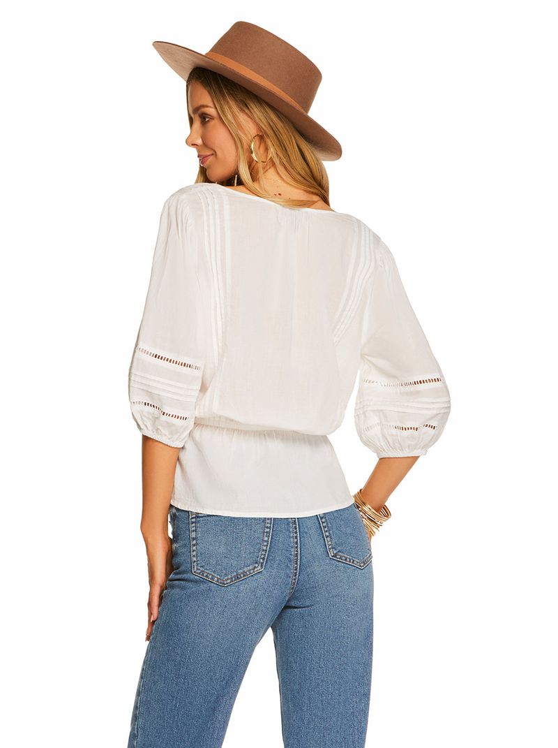 Women's Jessica Simpson Twyla Tops White | VIOHP-1762