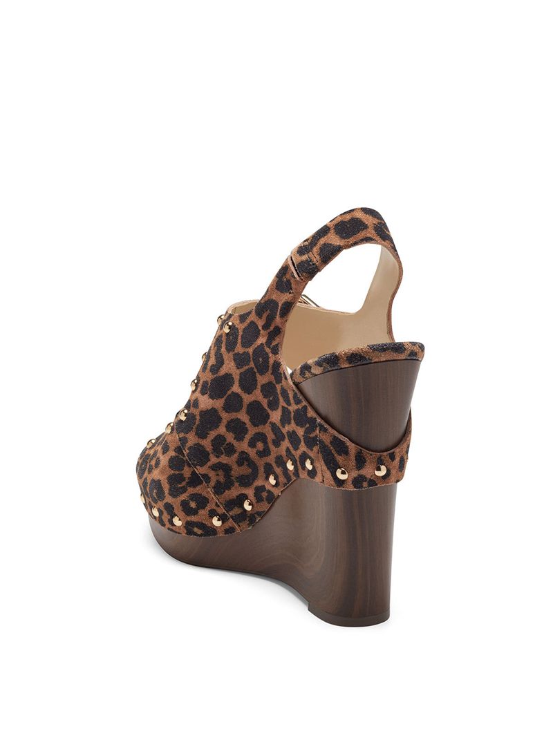 Women's Jessica Simpson Tym Platform Shoes Beige Leopard | EMIUH-8126