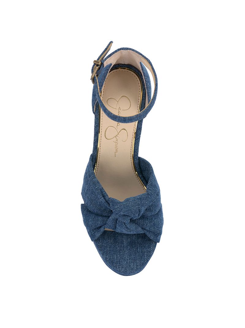 Women's Jessica Simpson Tyssie Sandals Dark Wash Blue | IHROL-6431