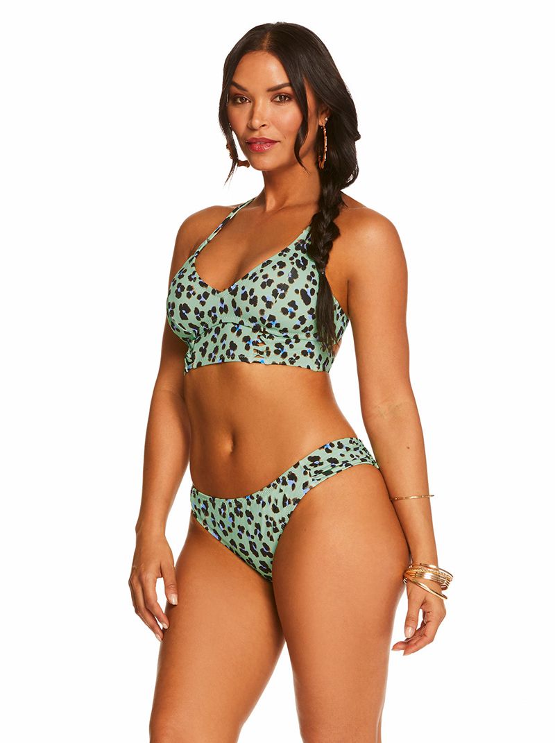 Women's Jessica Simpson Wild Th Bikini Tops Green | MVIJP-2986