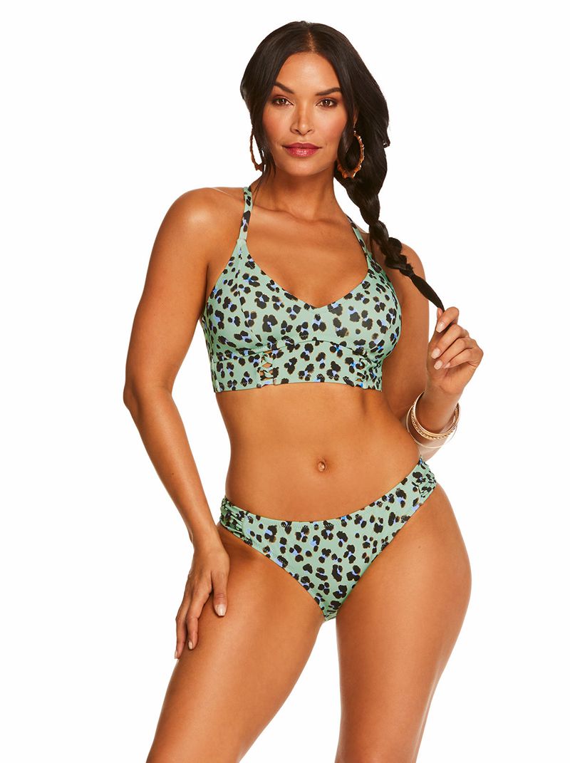 Women\'s Jessica Simpson Wild Th Bikini Tops Green | MVIJP-2986