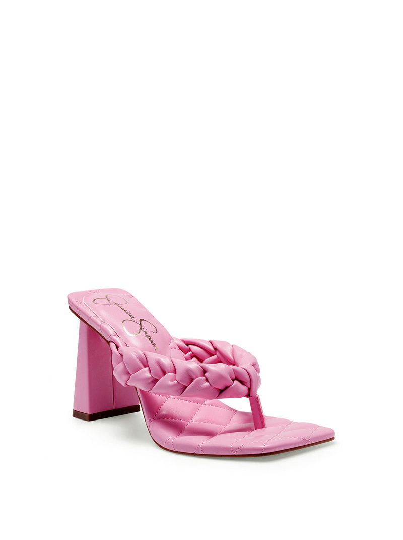 Women's Jessica Simpson Zaliye Thong Sandals Pink | KPABT-6193