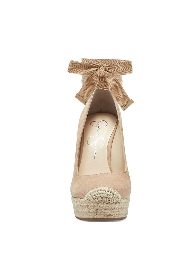 Women's Jessica Simpson Zexie Platform Shoes Beige | YEIZC-8579